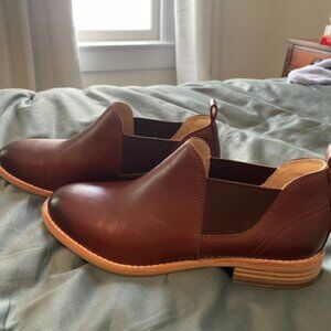 Clarks Edenvale Page Leather Boots - Dark Tan, Size 7